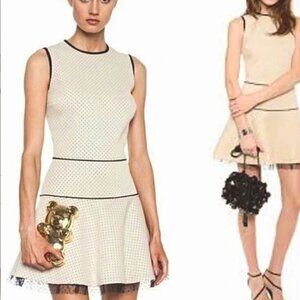 Red Valentino 2014 Neoprene Tulle Dress Drop waist dress
